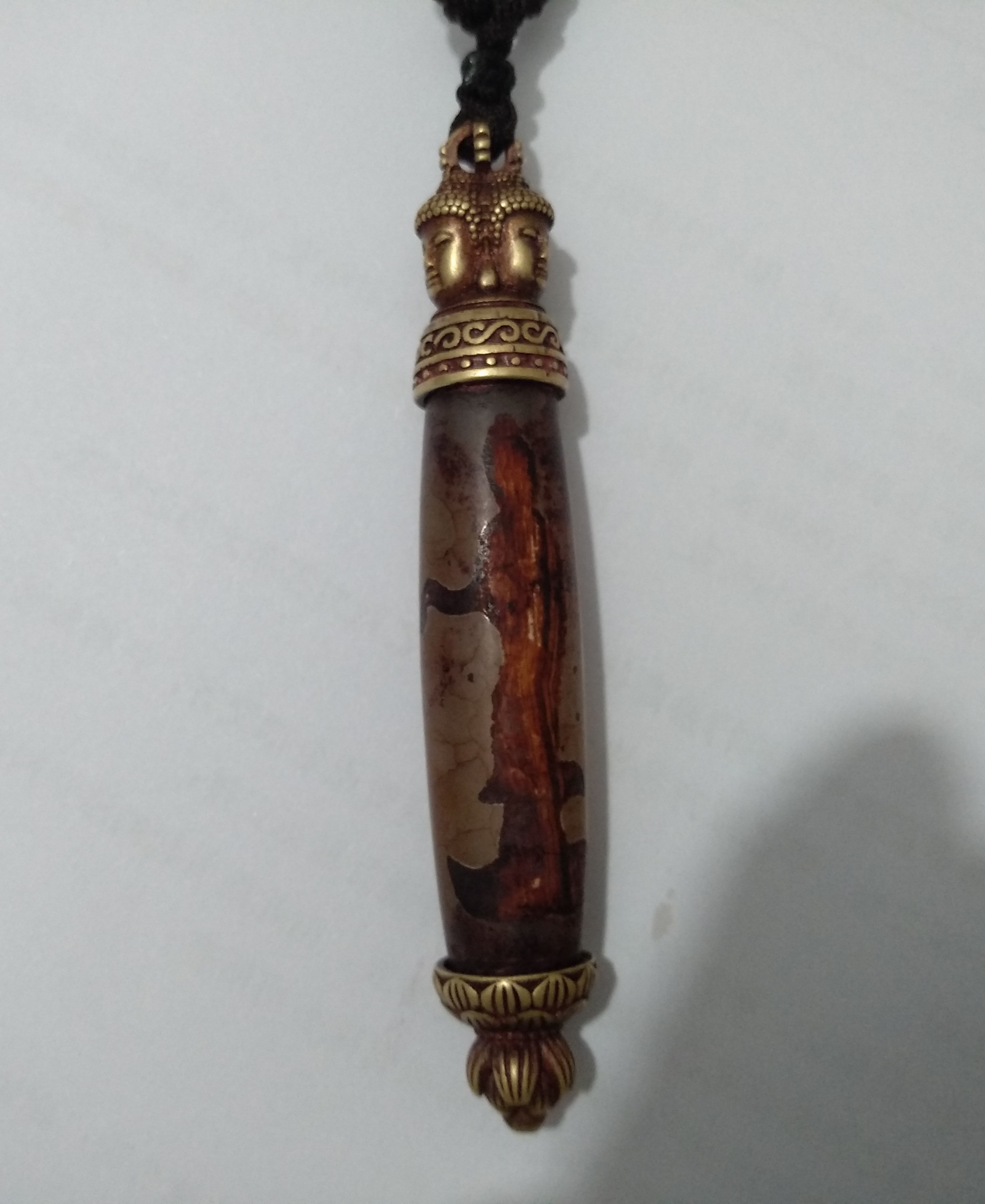 藏地三面佛头莲花座双面观音菩萨像天珠转让有缘者私洽