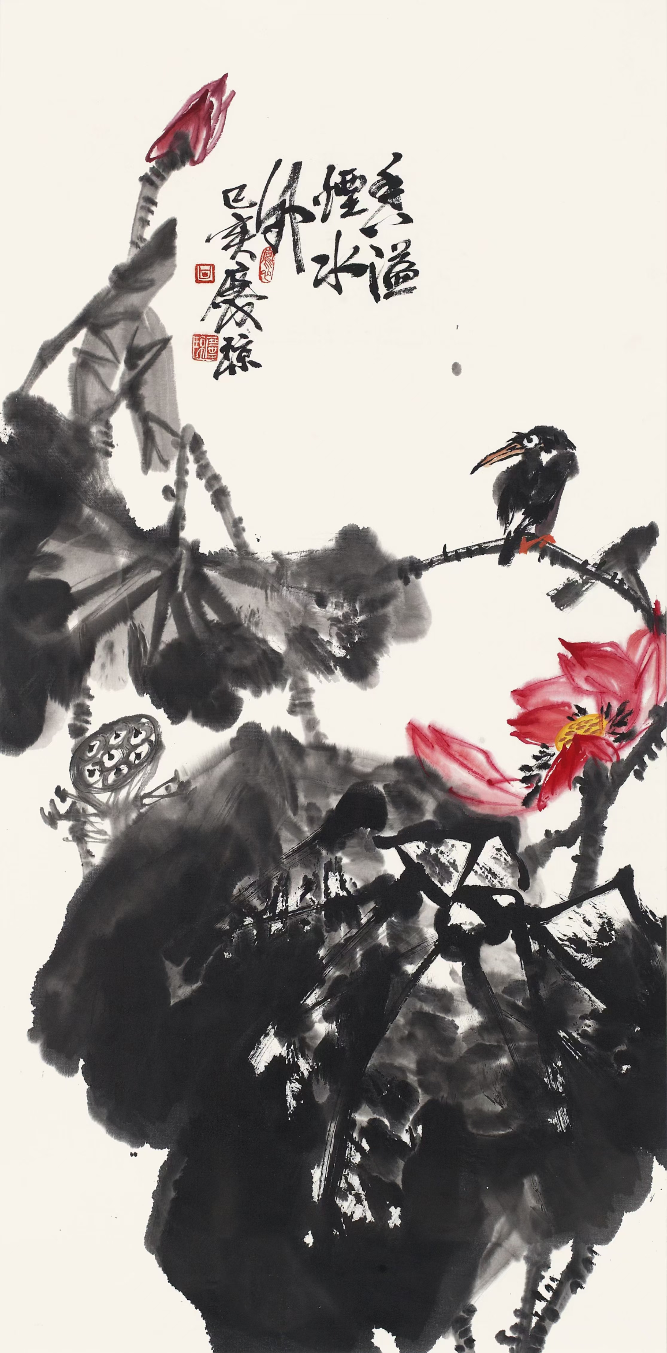 和风物语~甘庆琼荷花题材作品欣赏（五）