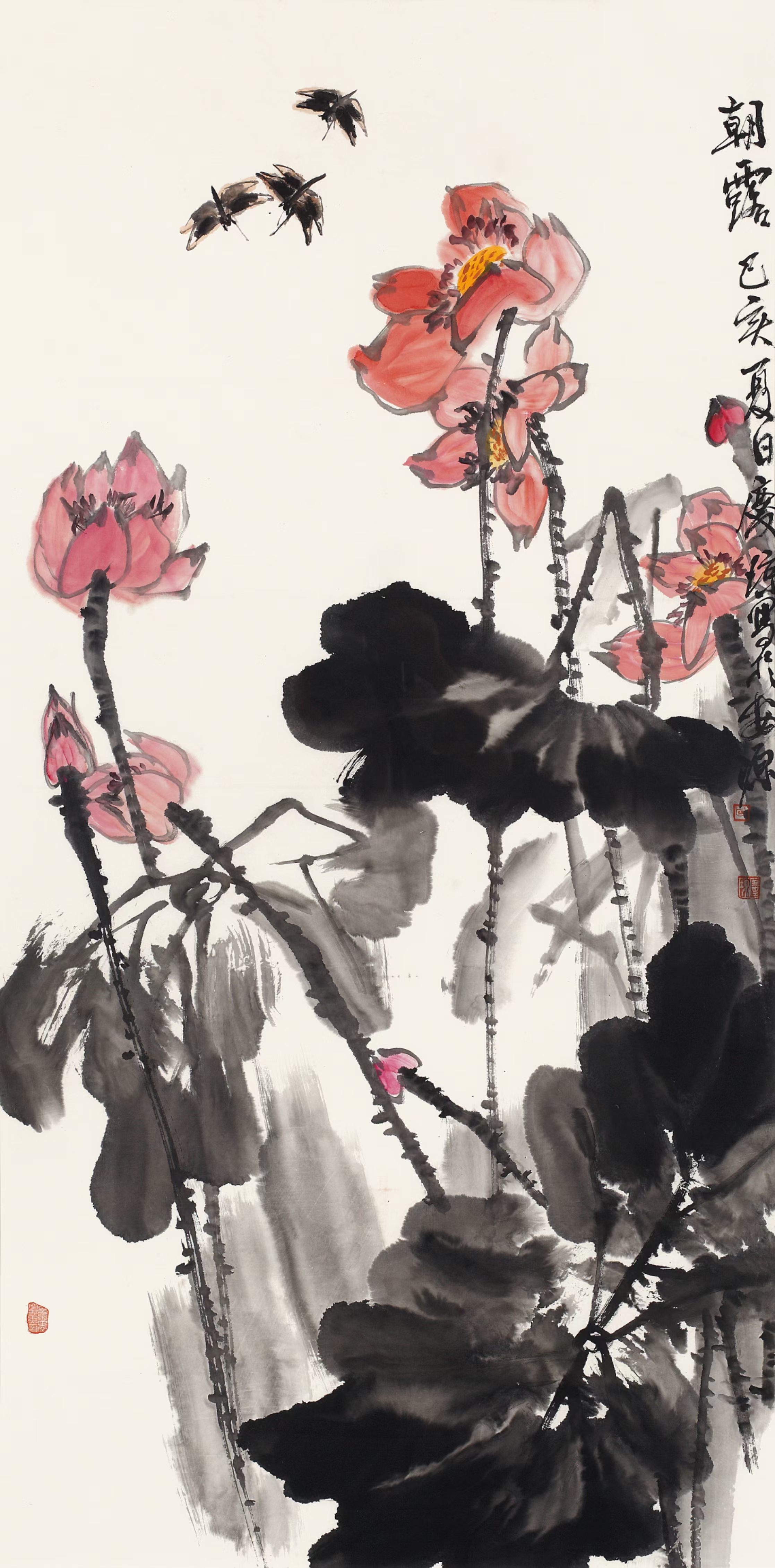 芳浥绝尘~甘庆琼荷花题材作品之八