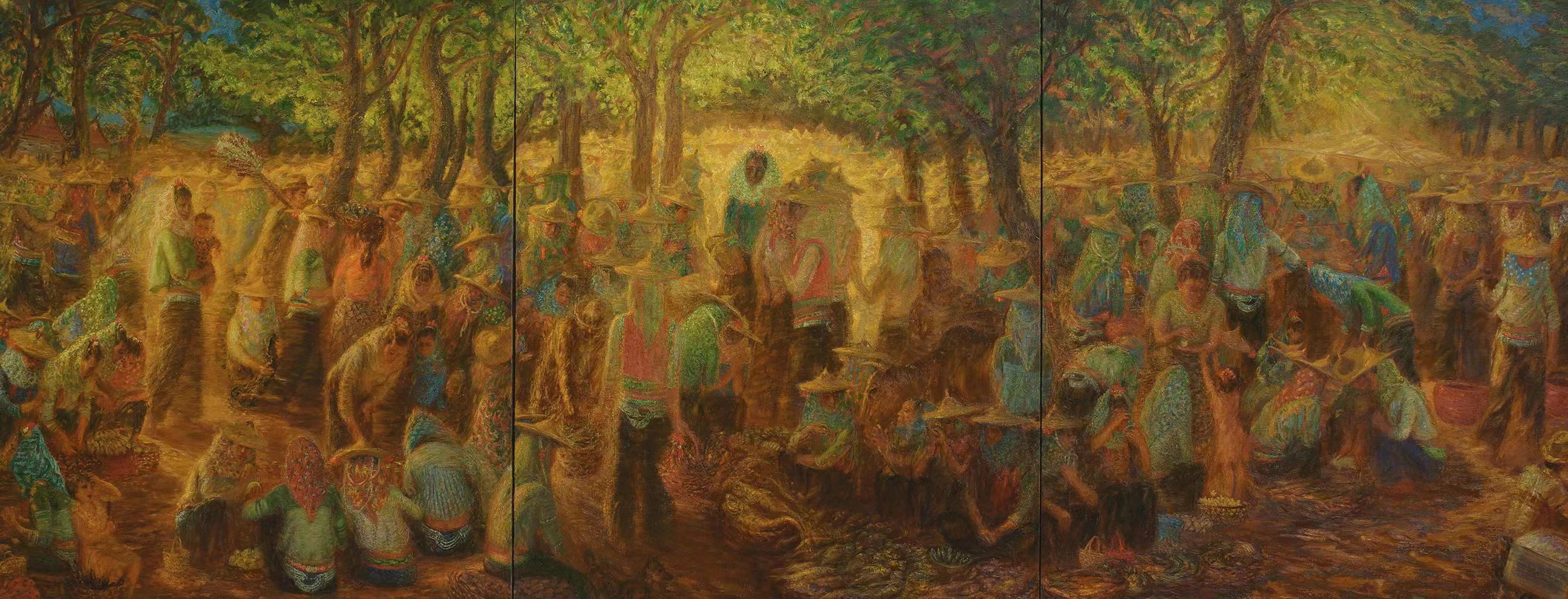 油画“闽南红”作品