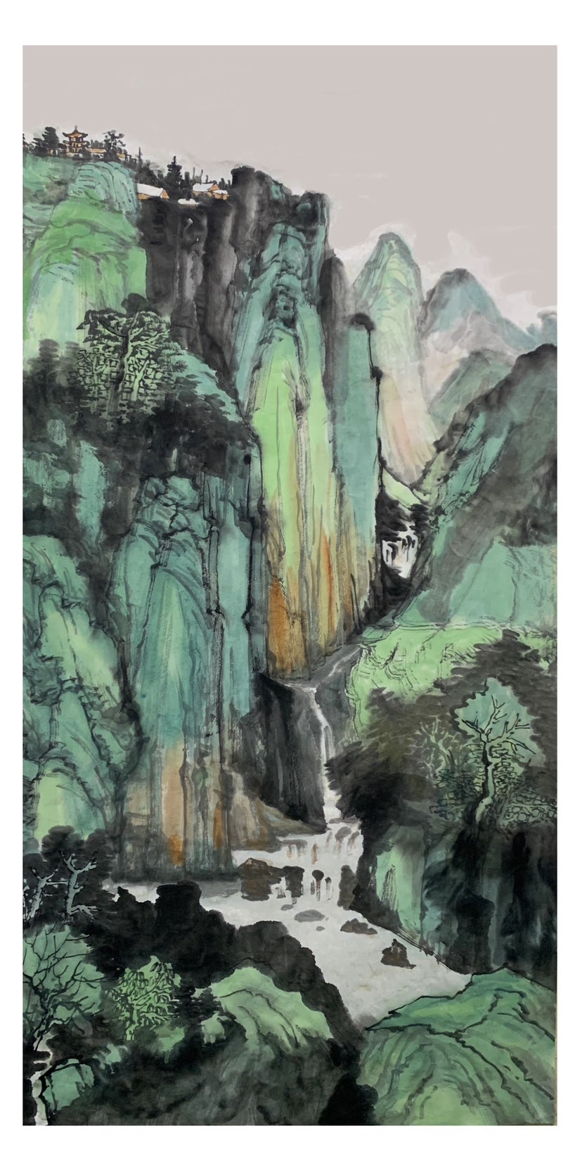 四尺青绿山水