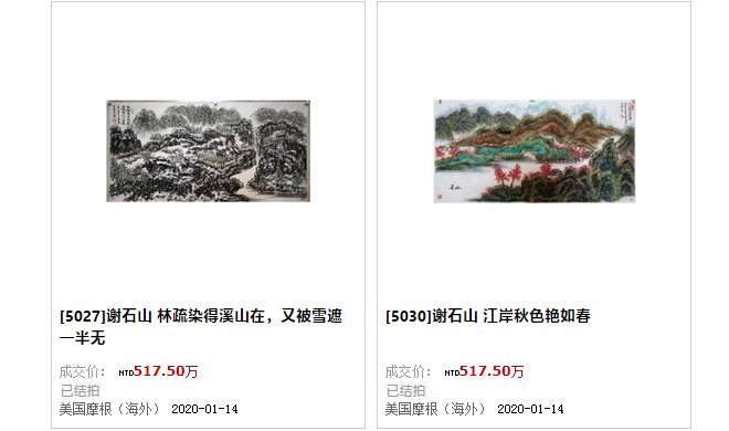 2020年海外拍卖纪录，请欣赏今天的作业