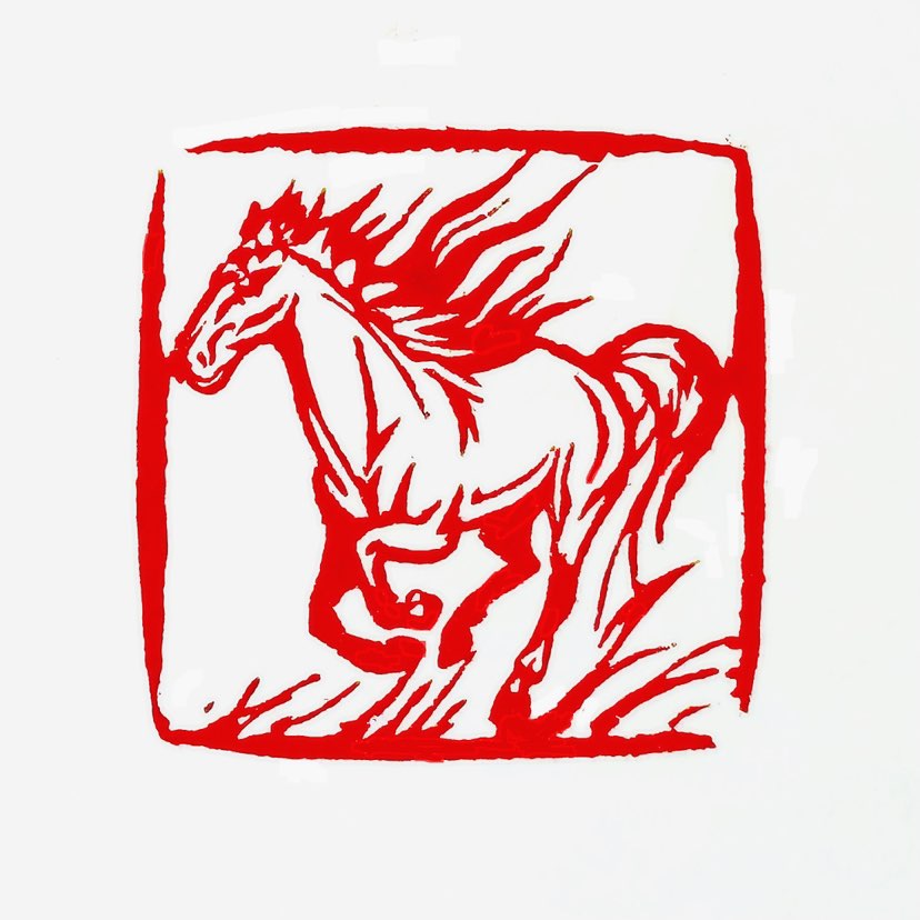 【一日一印*烈马奋蹄】‌“烈马奋蹄”是一个成语，意思是形容烈马奋力奔跑，象征着勇往直前、不屈不挠的精