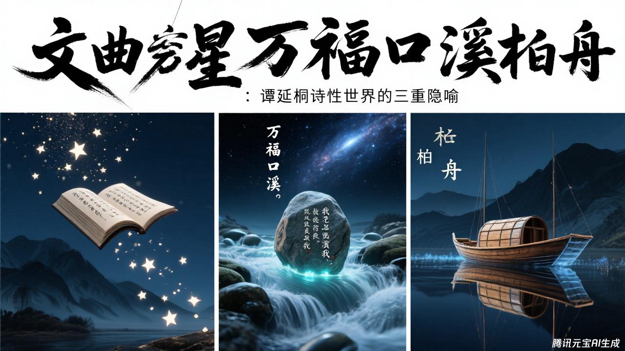 文曲星万福口溪柏舟：谭延桐诗性世界的三重隐喻

——以《我只会演我》与《柏舟》为经纬的漫溯

一、文