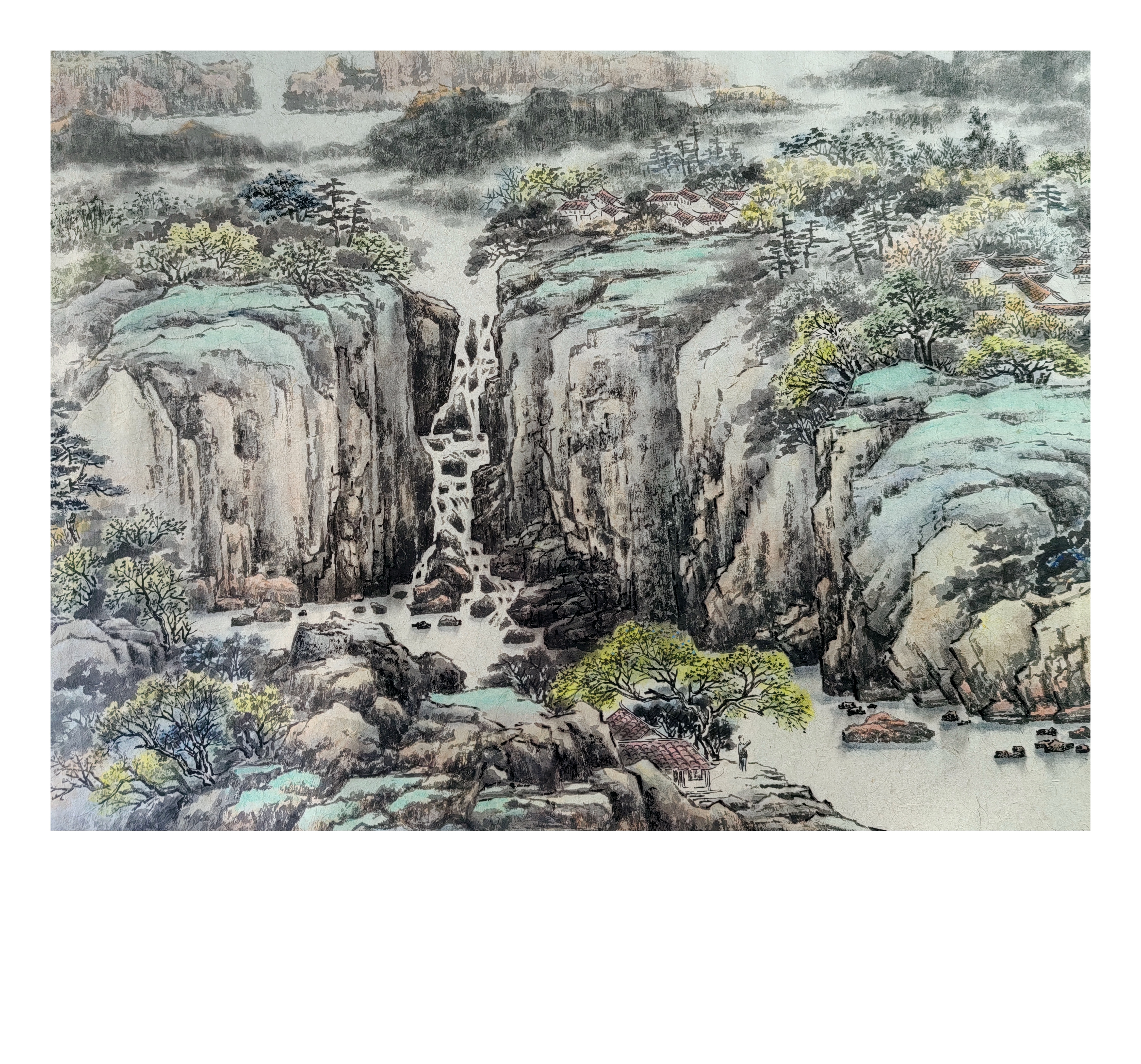 汪忠纯山水画作品剪影共五幅