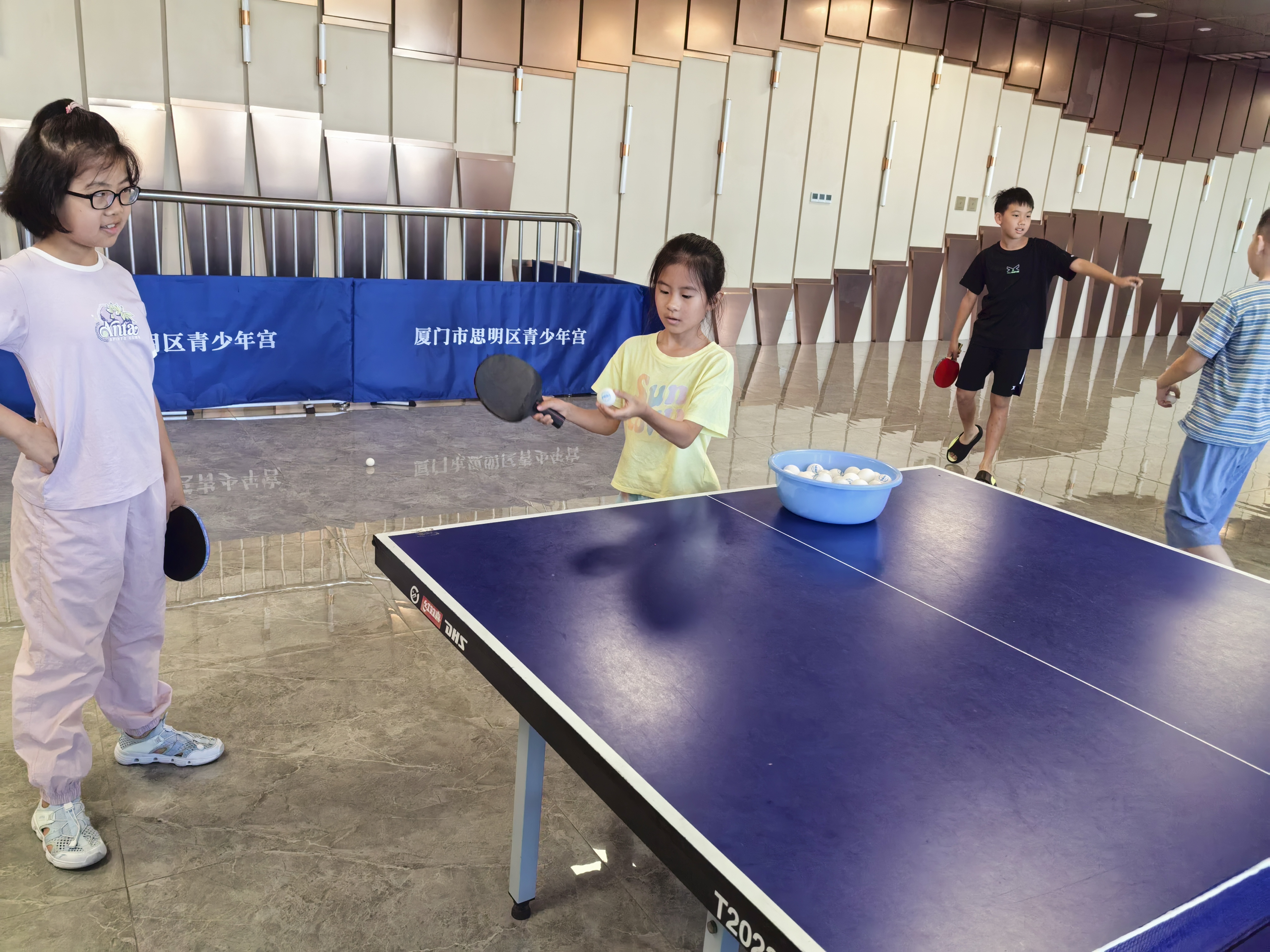 记录学员乒乓球运动