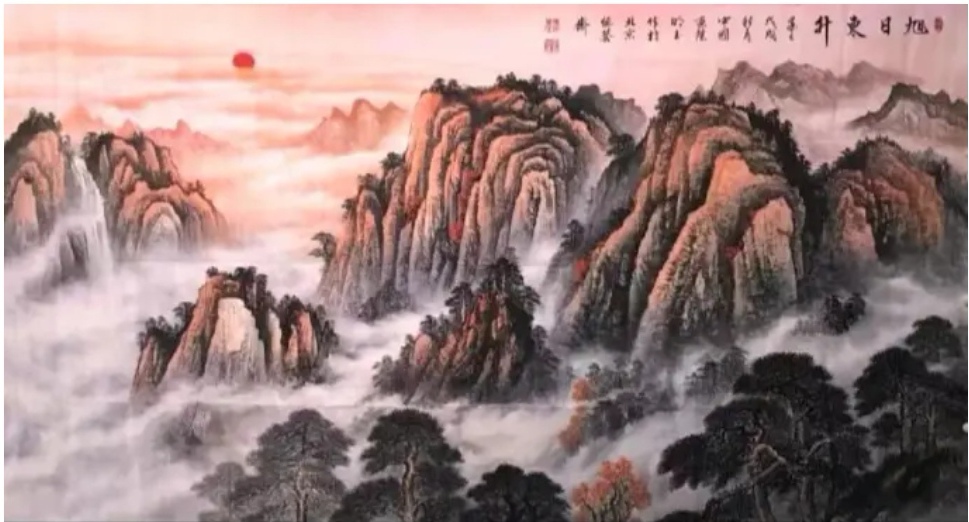 一组六尺山水画
