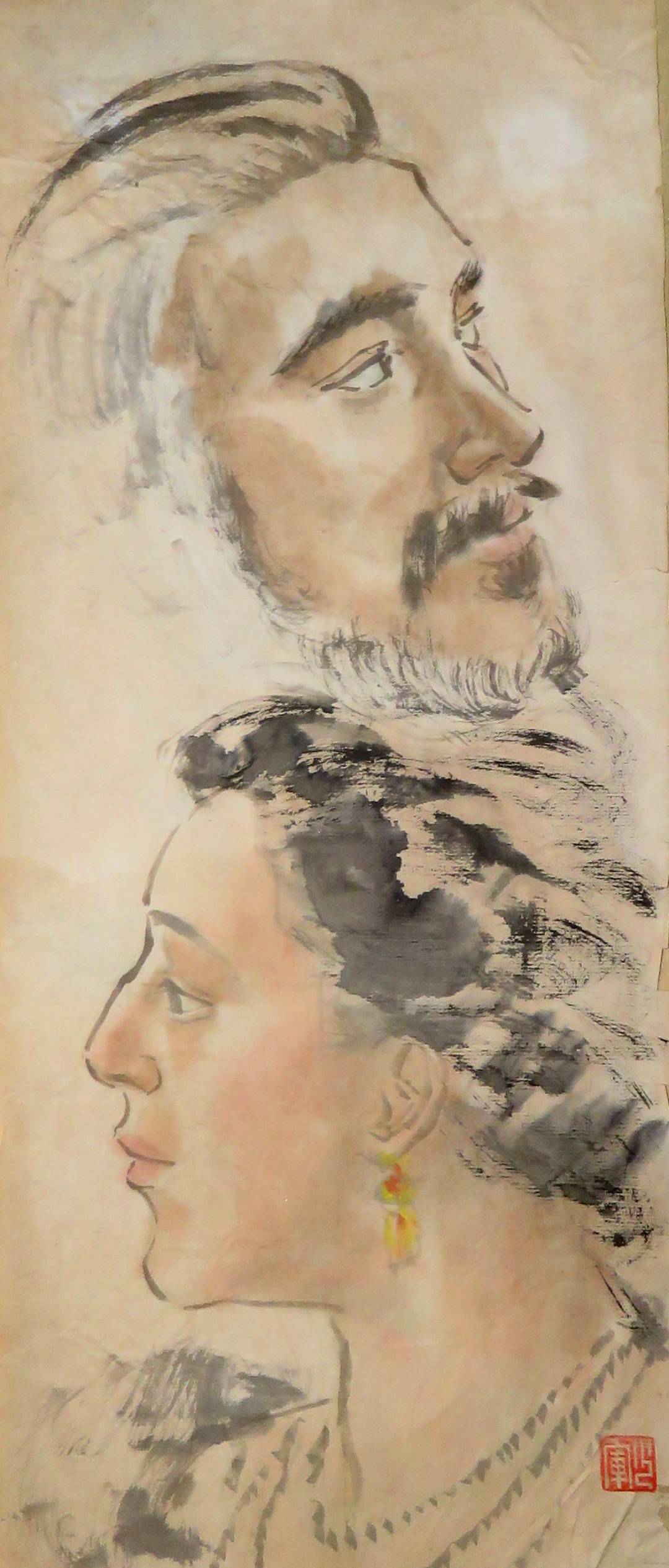 习作-国画人物头像
