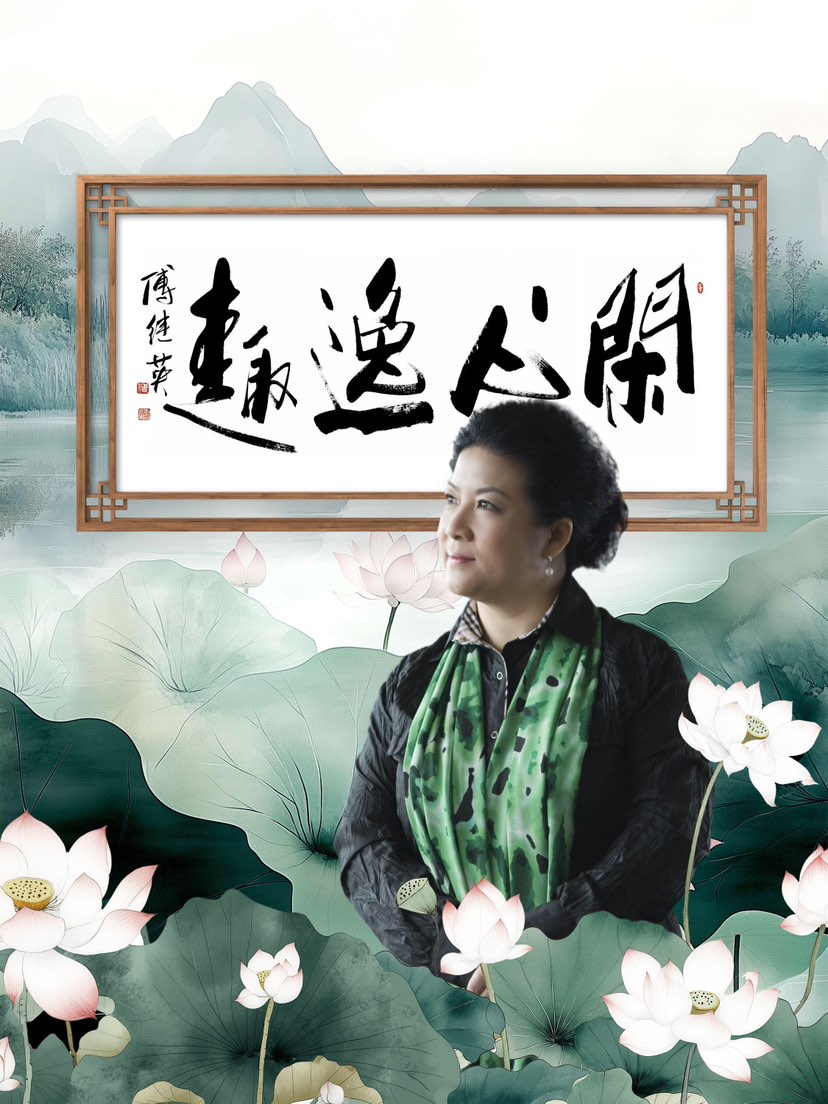 傅继英书法：闲心逸趣。寓意在从容中安放身心，于平淡里发现欢喜。闲，并非懈怠，而是给心灵留白；逸，不是